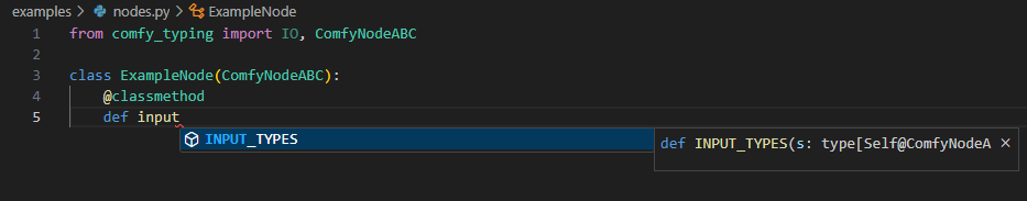 INPUT_TYPES auto-completion in Visual Studio Code